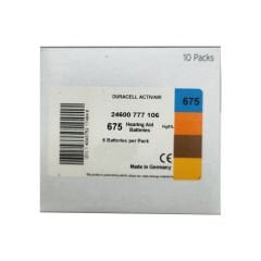 Duracell Activair 675 Numara İşitme Cihazı Pili (10 Paket x 6 Adet = 60 Adet Pil)
