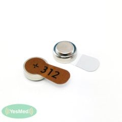 Oticon 312 Numara İşitme Cihazı Pili (5 Paket x 6 Adet= 30 Adet Pil) + HEDİYE İşitme Cihazı Hortumu (4 Adet, Orta-Standart olan Kıvrılmış Hortum), YesMed