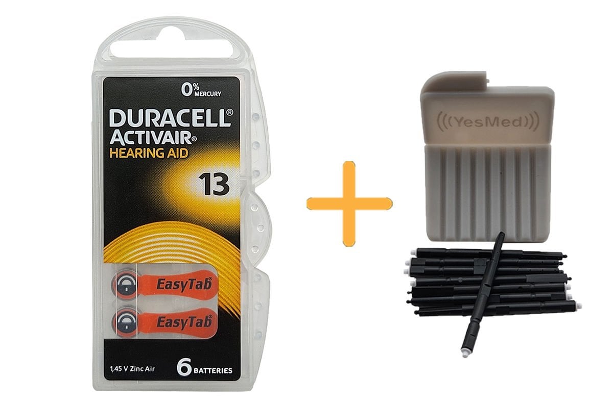 Duracell Activair 13 Numara İşitme Cihazı Pili (1 Paket = 6 Adet Pil) + HEDİYE YesMed WaxStop Filtre