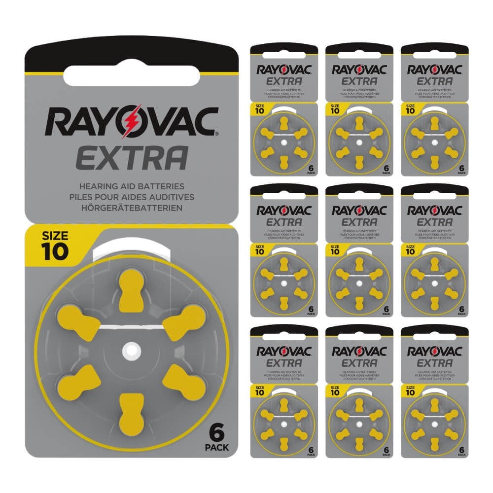 Rayovac Extra 10 Numara İşitme Cihazı Pili (10 Paket x 6 Adet = 60 Adet Pil)