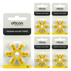 Oticon 10 Numara İşitme Cihazı Pili (5 Paket x 6 Adet = 30 Adet Pil)