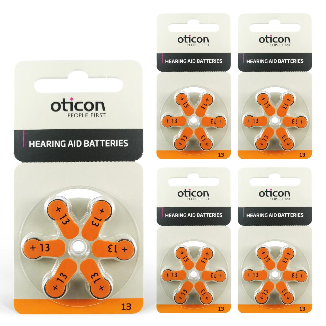 Oticon 13 Numara İşitme Cihazı Pili (5 Paket x 6 Adet = 30 Adet Pil)