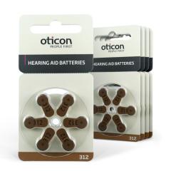 Oticon 312 Numara İşitme Cihazı Pili (5 Paket x 6 Adet = 30 Adet Pil)