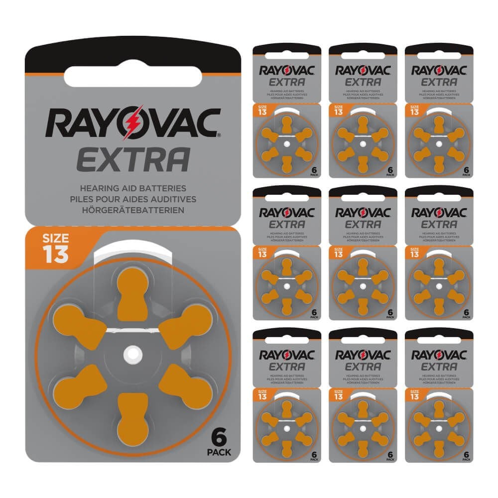 Rayovac Extra 13 Numara İşitme Cihazı Pili (10 Paket x 6 Adet = 60 Adet Pil)