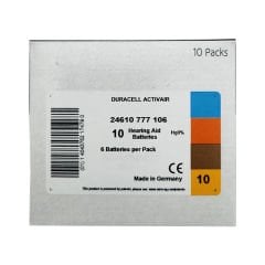 Duracell Activair 10 Numara İşitme Cihazı Pili (10 Paket x 6 Adet = 60 Adet Pil)