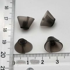 İşitme Cihazı Siyah Lale Dome Kubbe, Yarık Kubbe Dom, Kulak Cihazı Silikon Lale Kubbe - Siyah