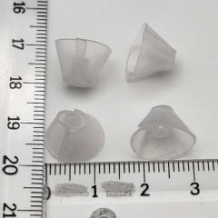 İşitme Cihazı Beyaz Lale Dome Kubbe, Yarık Kubbe Dom, Kulak Cihazı Silikon Lale Kubbe - Beyaz