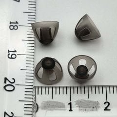 İşitme Cihazı Siyah Açık Dome Kubbe, Açık Kubbe Dom, Kulak Cihazı Silikon Açık Kubbe – Siyah 8 mm