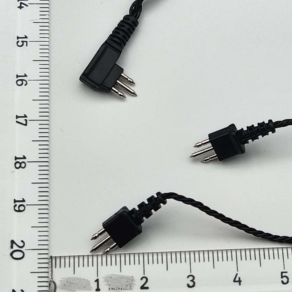 Y Şeklinde Kablo 3 Pin Siyah Renk, Cep Tipi İşitme Cihazı kablosu Y Şeklinde 3 Pinli