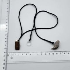 ÇİFT Halkalı SİYAH BÜYÜK Boy İpli Tutaç, Kulaklık tutamacı, İşitme Cihazı İpli Tutacağı, YesMed -