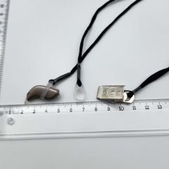 ÇİFT Halkalı SİYAH ORTA Boy İpli Tutaç, Kulaklık tutamacı, İşitme Cihazı İpli Tutacağı, YesMed -