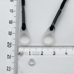 ÇİFT Halkalı SİYAH ORTA Boy İpli Tutaç, Kulaklık tutamacı, İşitme Cihazı İpli Tutacağı, YesMed -