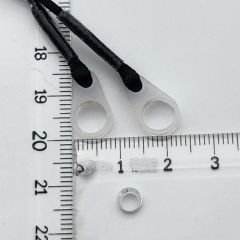 ÇİFT Halkalı SİYAH KÜÇÜK Boy İpli Tutaç, Kulaklık tutamacı, İşitme Cihazı İpli Tutacağı, YesMed -