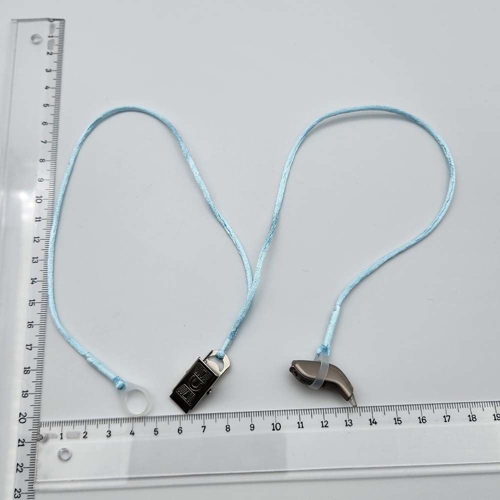 ÇİFT Halkalı MAVİ BÜYÜK Boy İpli Tutaç, Kulaklık tutamacı, İşitme Cihazı İpli Tutacağı, YesMed -