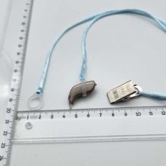 ÇİFT Halkalı MAVİ BÜYÜK Boy İpli Tutaç, Kulaklık tutamacı, İşitme Cihazı İpli Tutacağı, YesMed -