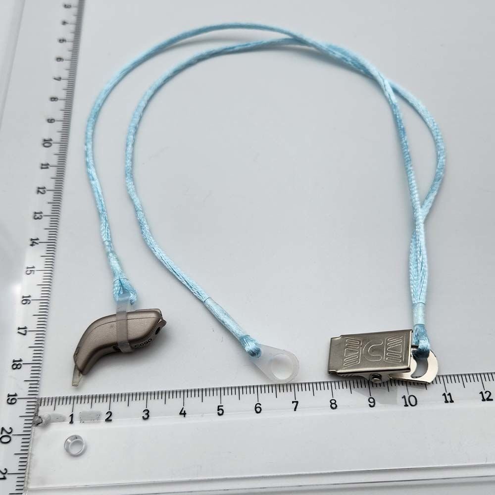 ÇİFT Halkalı MAVİ KÜÇÜK Boy İpli Tutaç, Kulaklık tutamacı, İşitme Cihazı İpli Tutacağı, YesMed -