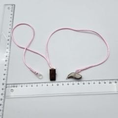 ÇİFT Halkalı PEMBE KÜÇÜK Boy İpli Tutaç, Kulaklık tutamacı, İşitme Cihazı İpli Tutacağı, YesMed -