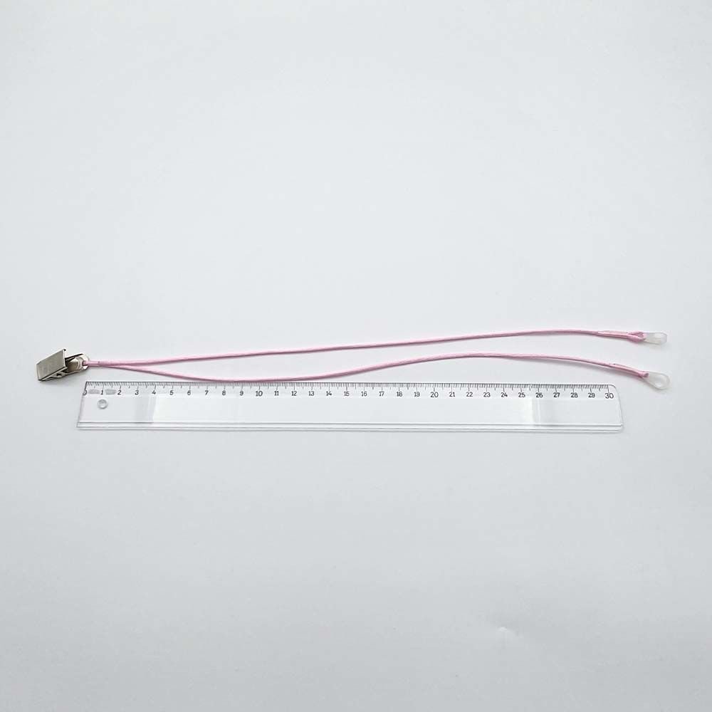 ÇİFT Halkalı PEMBE KÜÇÜK Boy İpli Tutaç, Kulaklık tutamacı, İşitme Cihazı İpli Tutacağı, YesMed -