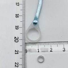 TEK Halkalı MAVİ BÜYÜK Boy İpli Tutaç, Kulaklık tutamacı, İşitme Cihazı İpli Tutacağı, YesMed -