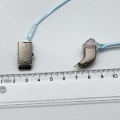 TEK Halkalı MAVİ BÜYÜK Boy İpli Tutaç, Kulaklık tutamacı, İşitme Cihazı İpli Tutacağı, YesMed -