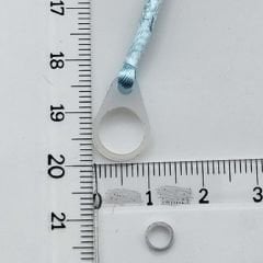 TEK Halkalı MAVİ ORTA Boy İpli Tutaç, Kulaklık tutamacı, İşitme Cihazı İpli Tutacağı, YesMed -