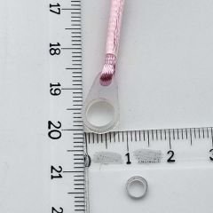 TEK Halkalı PEMBE KÜÇÜK Boy İpli Tutaç, Kulaklık tutamacı, İşitme Cihazı İpli Tutacağı, YesMed -
