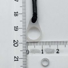 TEK Halkalı SİYAH ORTA Boy İpli Tutaç, Kulaklık tutamacı, İşitme Cihazı İpli Tutacağı, YesMed -