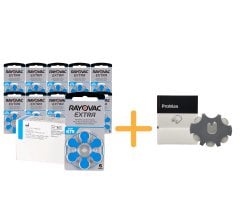 Rayovac Extra 675 Numara İşitme Cihazı Pili (10 Paket x 6 Adet = 60 Adet Pil) + HEDİYE Prowax Filtre, YesMed