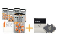 Rayovac Extra 13 Numara İşitme Cihazı Pili (5 Paket x 6 Adet = 30 Adet Pil) + HEDİYE Prowax Filtre, YesMed