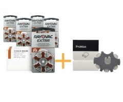 Rayovac Extra 312 Numara İşitme Cihazı Pili (5 Paket x 6 Adet = 30 Adet Pil) + HEDİYE Prowax Filtre, YesMed