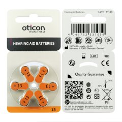 Oticon 13 Numara İşitme Cihazı Pili (5 Paket x 6 Adet= 30 Adet Pil) + HEDİYE Prowax Filtre (Oticon İşitme Cihazı Uyumlu), YesMed