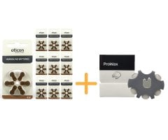 Oticon 312 Numara İşitme Cihazı Pili (10 Paket x 6 Adet= 60 Adet Pil) + HEDİYE Prowax Filtre (Oticon İşitme Cihazı Uyumlu), YesMed