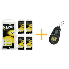 Duracell Activair 10 Numara İşitme Cihazı Pili (5 Paket x 6 Adet = 30 Adet Pil) + HEDİYE İşitme Cihazı Pil Ölçer, YesMed