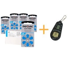 Rayovac Extra 675 Numara İşitme Cihazı Pili (5 Paket x 6 Adet = 30 Adet Pil) + HEDİYE İşitme Cihazı Pil Ölçer, YesMed
