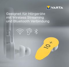 Varta 10 Numara İşitme Cihazı Pili, Kulaklık Pili, Duyma Pili, Kulak Pili, Kulak Cihazı Pili (10 Paket = 60 Adet Pil)