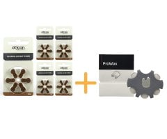 Oticon 312 Numara İşitme Cihazı Pili (5 Paket x 6 Adet= 30 Adet Pil) + HEDİYE Prowax Filtre (Oticon İşitme Cihazı Uyumlu), YesMed