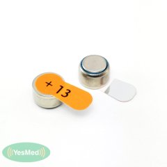 Oticon 13 Numara İşitme Cihazı Pili (10 Paket x 6 Adet= 60 Adet Pil) + HEDİYE İşitme Cihazı Hortumu (8 Adet, Orta-Standart olan Kıvrılmış Hortum), YesMed