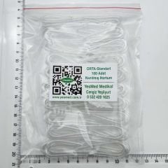 Orta-Standart Boy Kıvrılmış Hortum, İşitme Cihazı Hortumu, Kalıp Hortumu (1 Paket=100 Adet), YesMed -