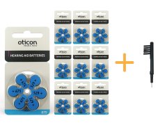 Oticon 675 Numara İşitme Cihazı Pili (10 Paket x 6 Adet= 60 Adet Pil) + HEDİYE Mıknatıslı İşitme Cihazı Temizleme Fırçası, YesMed