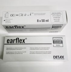 Şeffaf Biopar Malzeme, Transparent Kulak Kalıbı Silikonu, Elastik Otoplastik Silikon, İşitme Cihazı kalıbı silikonu, DETAX earflex Clear (Ref:03192)