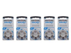 Koklear İmplant İşitme Cihazı Pili, Rayovac 675CP IMPLANT PRO+ (5 Paket x 6 Adet = 30 Adet Pil) + HEDİYE İşitme Cihazı El Pompası (Puar), YesMed