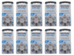 Koklear İmplant İşitme Cihazı Pili, Rayovac 675CP IMPLANT PRO+ (10 Paket x 6 Adet= 60 Adet Pil) + HEDİYE İşitme Cihazı El Pompası (Puar), YesMed