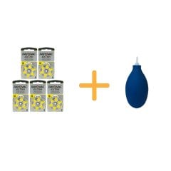 Rayovac Extra 10 Numara İşitme Cihazı Pili (5 Paket x 6 Adet = 30 Adet Pil) + HEDİYE İşitme Cihazı El Pompası (Puar), YesMed