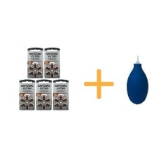 Rayovac Extra 312 Numara İşitme Cihazı Pili (5 Paket x 6 Adet = 30 Adet Pil) + HEDİYE İşitme Cihazı El Pompası (Puar), YesMed