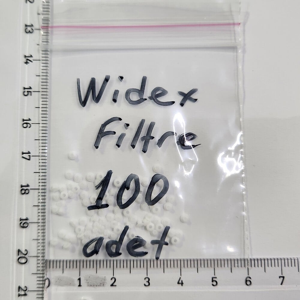 Widex Uyumlu Dökme İşitme Cihazı Filtresi, Kulaklık Filtresi, Widex, Coselgi İşitme Cihazlarının BAZI MODELLERİNE Uyumlu Filtre, Duyma Cihazı Filtresi, (1 Paket = 100 Adet), YesMed -