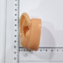 Kulak maketi SAĞ Kulak için, İşitme Cihazı denemesi için Silikon Kulak maketi, Bej Ten rengi Gerçek Kulak Ölçüsünde Maket, YesMed -