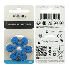 Oticon 675 Numara İşitme Cihazı Pili (5 Paket x 6 Adet= 30 Adet Pil) + HEDİYE İşitme Cihazı Nem Alıcı Tablet, YesMed