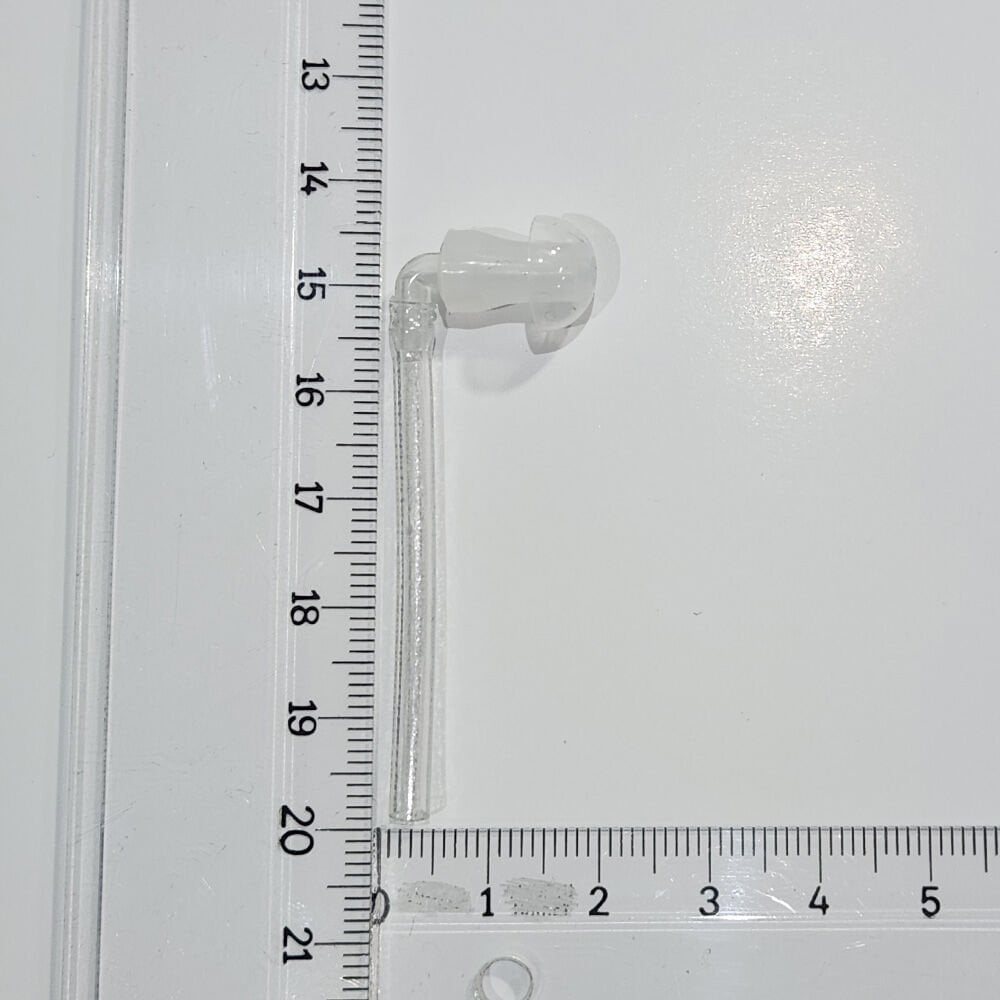 İşitme Cihazı ORTA Prop, Dirsek ve Hortumlu, Kulak Cihazı Probu, Kulak Arkası İşitme Cihazı için Mantar Prop, Dirsek ve Hortum takılı ORTA boy set, YesMed -