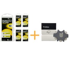 Duracell Activair 10 Numara İşitme Cihazı Pili (5 Paket x 6 Adet = 30 Adet Pil) + HEDİYE Prowax Filtre, YesMed