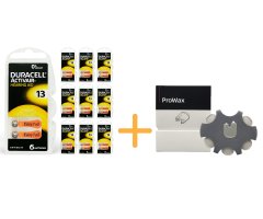 Duracell Activair 13 Numara İşitme Cihazı Pili (10 Paket x 6 Adet = 60 Adet Pil) + HEDİYE Prowax Filtre, YesMed